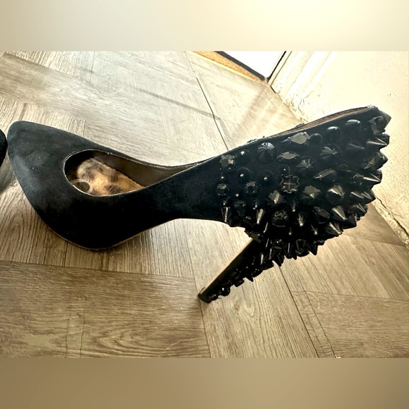 Sam Edelman Black Suede S-Roza Studded Pumps Size 7.5 READ DESCRIPTION - Picture 10 of 15